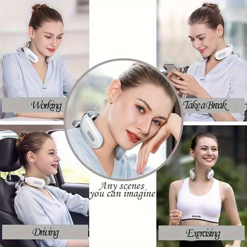 NeckEase Smart Massager - Draagbaar cervicale massageapparaat voor kinderen en volwassenen, perfect vakantiecadeau