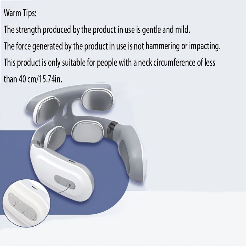 NeckEase Smart Massager - Draagbaar cervicale massageapparaat voor kinderen en volwassenen, perfect vakantiecadeau