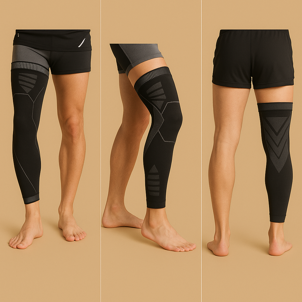 Anpassbare Knie- und Beinkompressionsmanschette