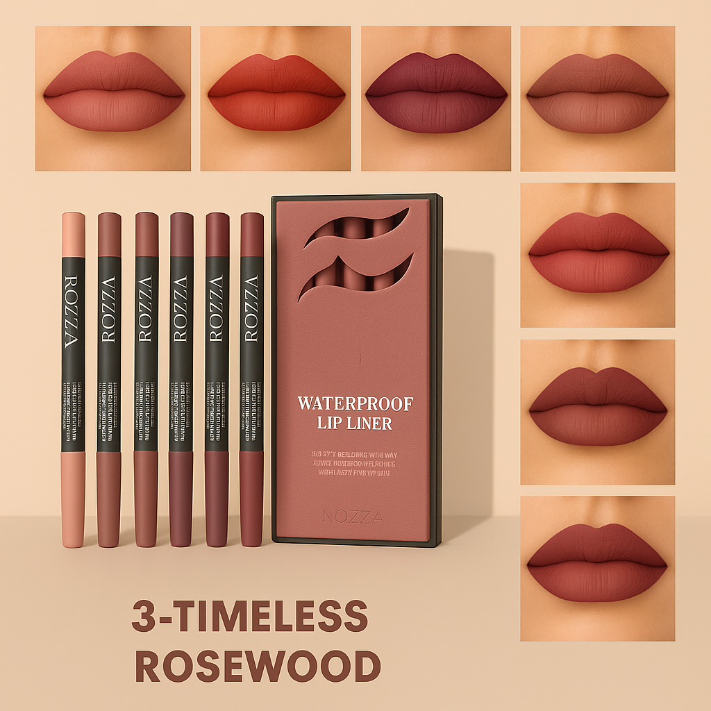 Rozza Wasserfestes Lipliner-Set – Schwerelose Präzision und weiche Textur