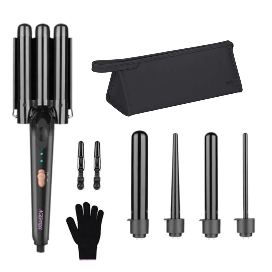 Curling Iron 5-in-1 Hair Curler Professional Curling Wand Beach Waves Hair Tools Appliances Suitable For All Hair Types