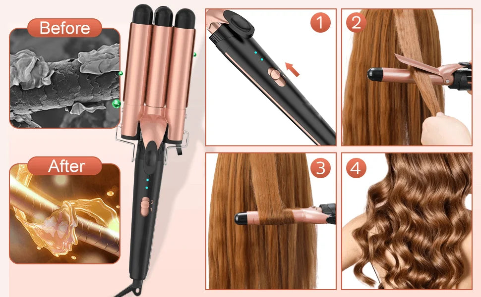 Curling Iron 5-in-1 Hair Curler Professional Curling Wand Beach Waves Hair Tools Appliances Suitable For All Hair Types