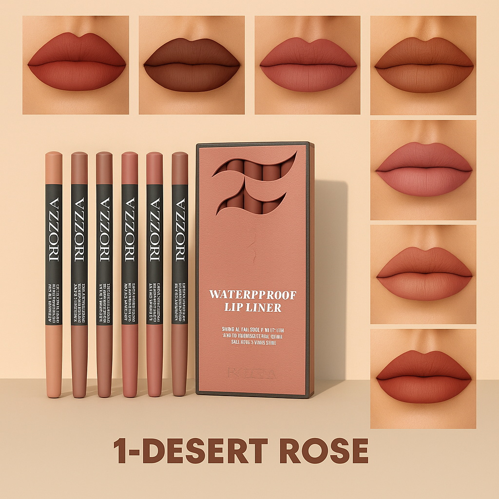 Rozza Wasserfestes Lipliner-Set – Schwerelose Präzision und weiche Textur