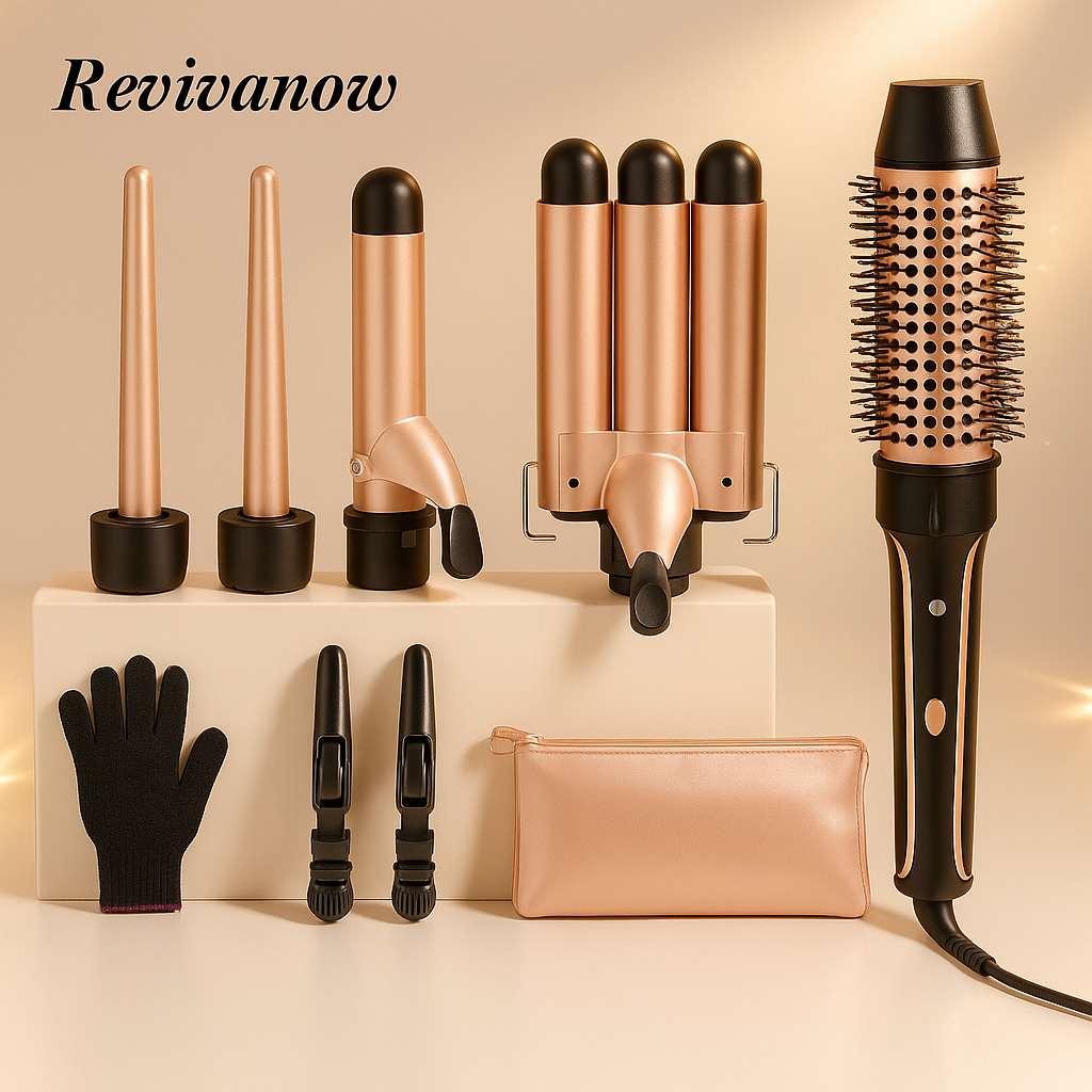 5-in-1 Profi-Lockenstab-Set für perfekte Wellen