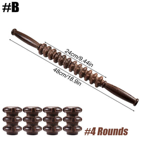 Wooden Therapy Massager Roller Trigger Point Massager Stick for Fascia Cellulite Muscle & Abdomen Body, Muscle Belly Relief Tool