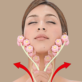 Nuakene vibrerende gezichts- en nekmassager - USB-oplaadbaar, instelbare intensiteit