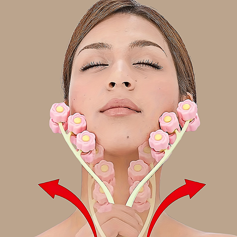 Nuakene vibrerende gezichts- en nekmassager - USB-oplaadbaar, instelbare intensiteit